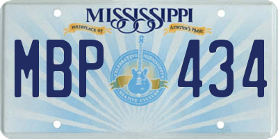 MS license plate MBP434