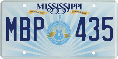 MS license plate MBP435