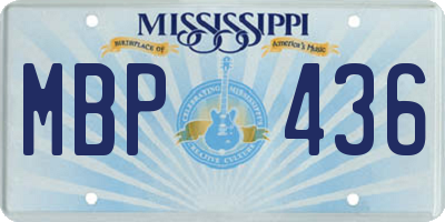 MS license plate MBP436