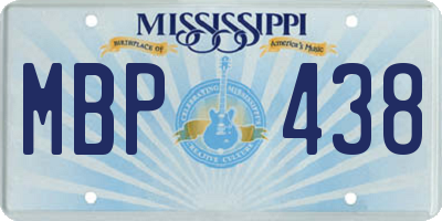 MS license plate MBP438