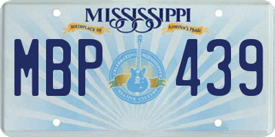 MS license plate MBP439