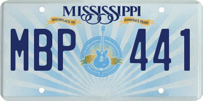 MS license plate MBP441