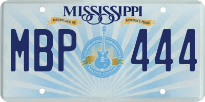 MS license plate MBP444