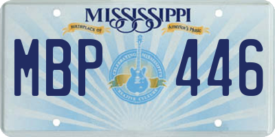 MS license plate MBP446