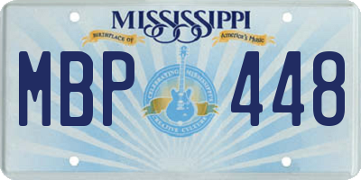 MS license plate MBP448