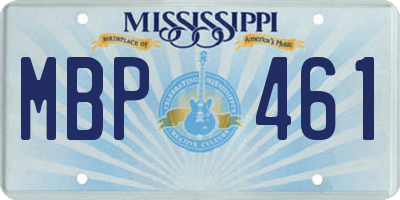 MS license plate MBP461