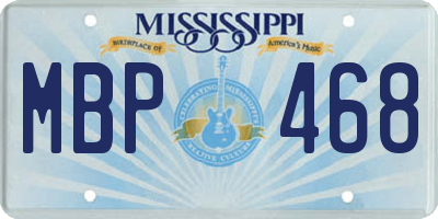 MS license plate MBP468