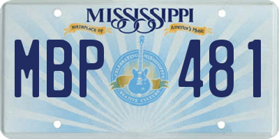 MS license plate MBP481