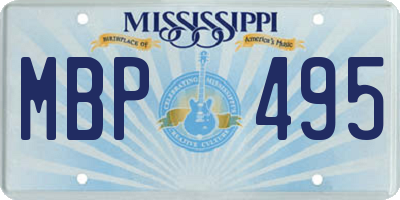 MS license plate MBP495