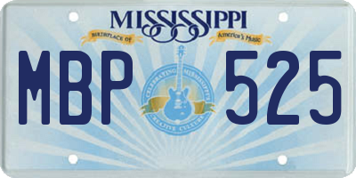 MS license plate MBP525