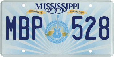 MS license plate MBP528