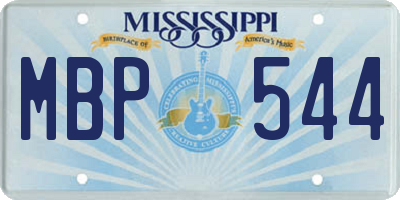 MS license plate MBP544