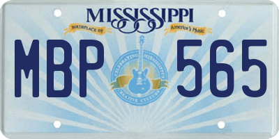 MS license plate MBP565