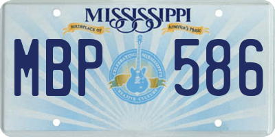 MS license plate MBP586