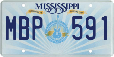 MS license plate MBP591