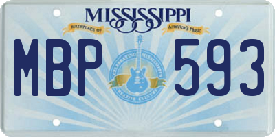 MS license plate MBP593