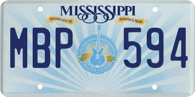 MS license plate MBP594
