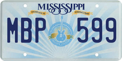 MS license plate MBP599