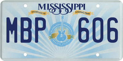 MS license plate MBP606