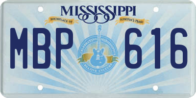 MS license plate MBP616