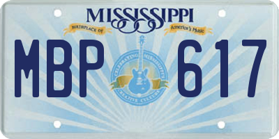 MS license plate MBP617