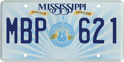 MS license plate MBP621