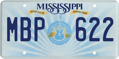 MS license plate MBP622