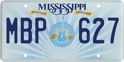 MS license plate MBP627