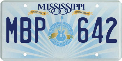 MS license plate MBP642