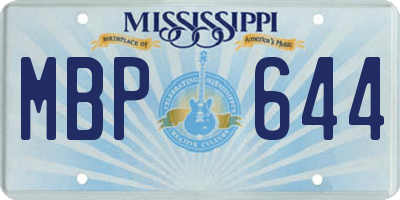 MS license plate MBP644