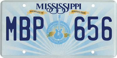 MS license plate MBP656