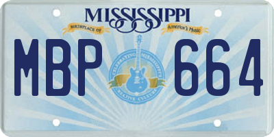 MS license plate MBP664