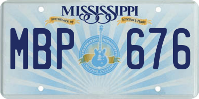 MS license plate MBP676