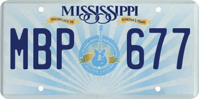MS license plate MBP677