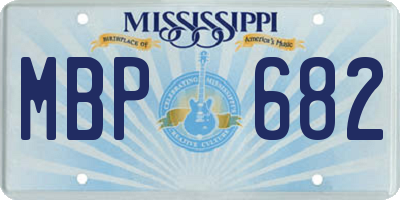 MS license plate MBP682