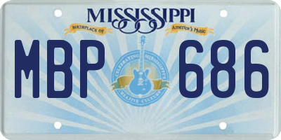 MS license plate MBP686