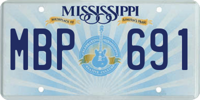 MS license plate MBP691