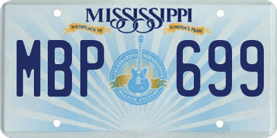 MS license plate MBP699