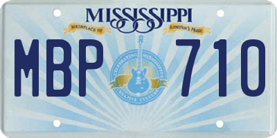 MS license plate MBP710