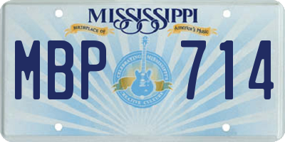 MS license plate MBP714