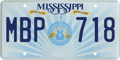 MS license plate MBP718