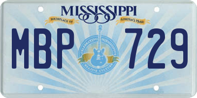 MS license plate MBP729