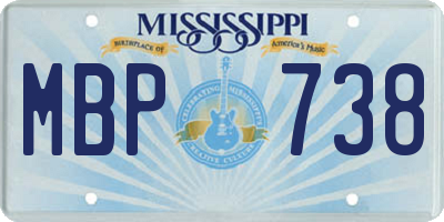 MS license plate MBP738