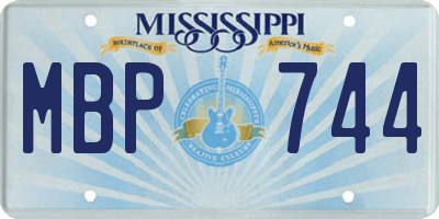 MS license plate MBP744