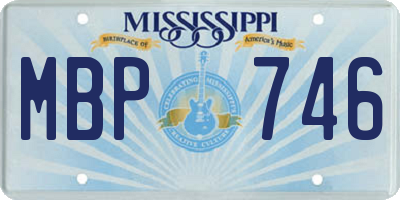 MS license plate MBP746