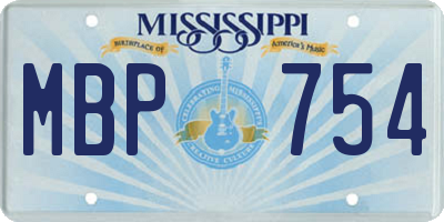MS license plate MBP754
