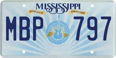 MS license plate MBP797