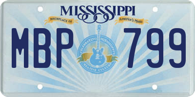 MS license plate MBP799
