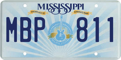 MS license plate MBP811