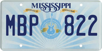 MS license plate MBP822